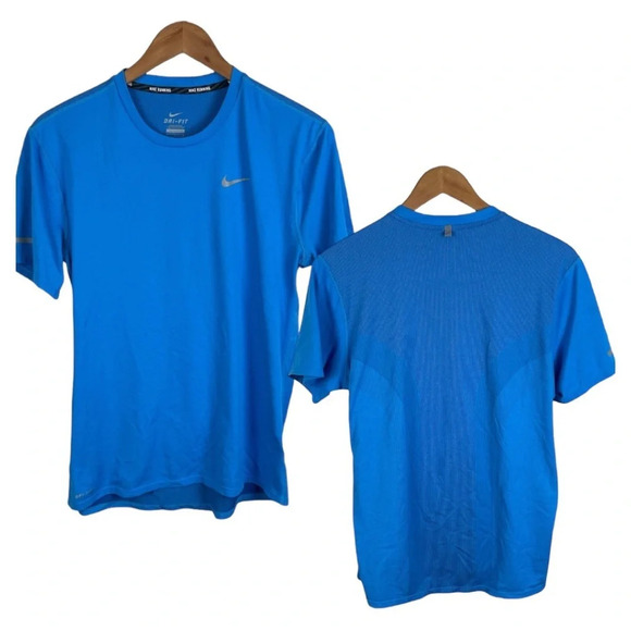 TS886 Mens Nike Running Dri Fit Athletic Performance Gym Training Shirt M - Picture 1 of 5